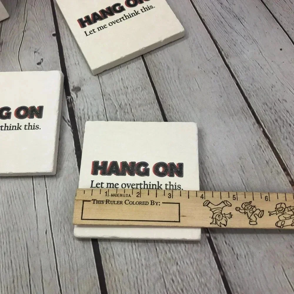 Coasters HANG ON Coaster set of 2